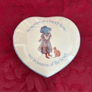 Holly Hobbie Trinket Box Porcelain Vintage Collectable